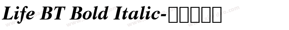 Life BT Bold Italic字体转换